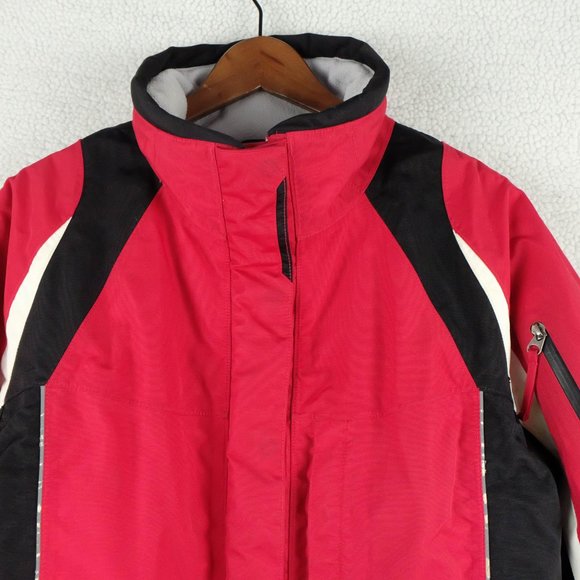 Polaris Winter Jacket Womens Small Red Black Snowmobile Outdoor Hiking - Picture 2 of 12